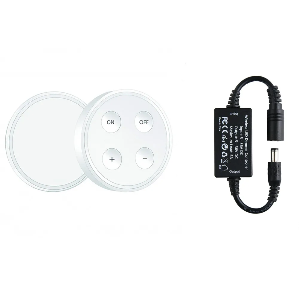 Dimmer Switch QCSMART Беспроводной Диммер DC 5-24 В светодиодный светильник для полосы, светильник для лодки RV, яхты, кемпер, светодиодный светильник, контроль до 30 м - Цвет: Dimmer Switch