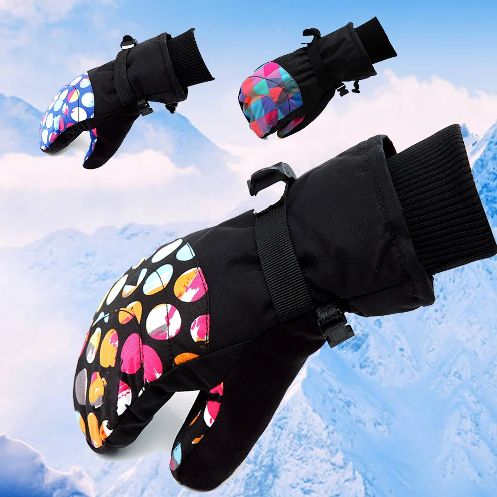 

2018 Men's Ski Gloves Fleece Snowboard Gloves Snowmobile Motorcycle Riding Winter Gloves Waterproof Professional Snow Gloves