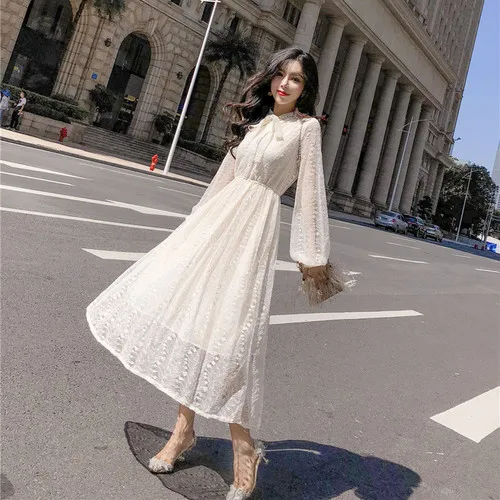 Вязаное кружевное платье элегантное vestido de festa Robe Femme винтажные платья женская