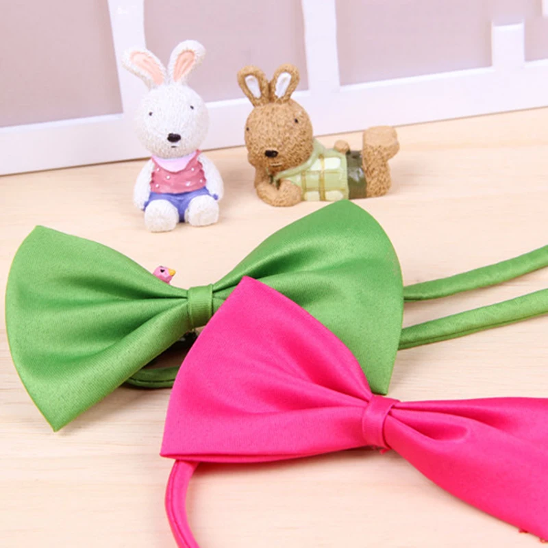 (20 Pieces/lot)New Brand Mixed Color Cute Dog Puppy Cat Bow Tie Necktie Collar for Pet images - 6