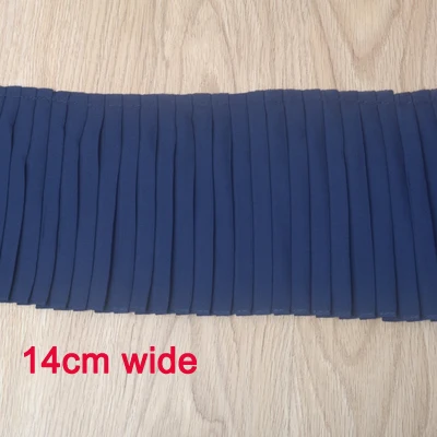 dark blue 14cm wide 1,5 м/шт. Черный белый розовый синий плиссированные кружевные аксессуары для женской одежды юбка повязка манжеты декоративные боковые ткани SC549 - Цвет: dark blue 14cm wide