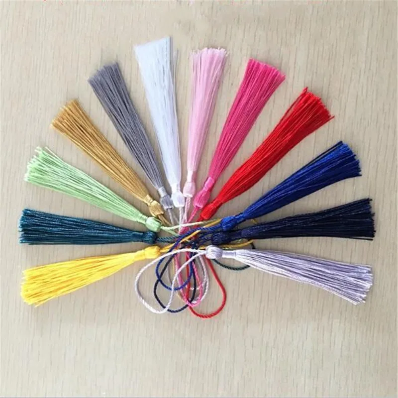 

50pcs/lot 120mm Gold/Silver Color Silk Tassel Cord Handmade Rayon Thread Tassels Charms for DIY Earrings Jewelry Making Findings