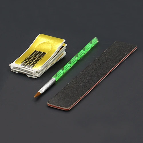 Набор для дизайна ногтей акриловый жидкий порошок гель Праймер Ручка Кисть файл