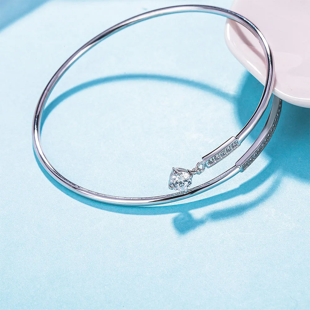 100% 925 Sterling Silver Adjustable Bracelets &amp Bangles for Women Christmas Fine Jewelry New Design AAA CZ | Украшения и