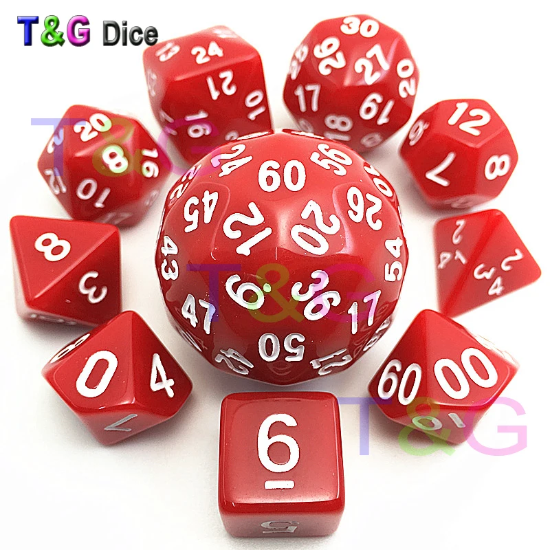 Оптовая продажа 10 шт./пакет T & G Высокое качество d4 d6 d8 2xd10 d12 d20 d24 d30 d60 набор