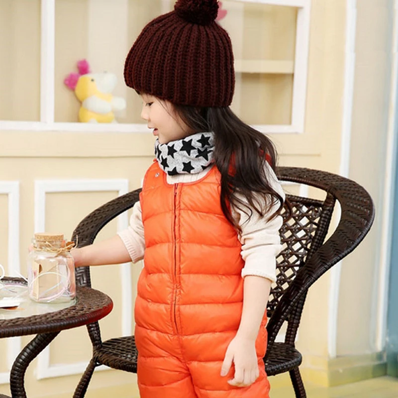 Baby Girls Winter Down Pants Children Outerwear Thicken Jumpsuits Overalls White Duck Pant Kids Warm Trousers Clothing 1-4Y | Мать и