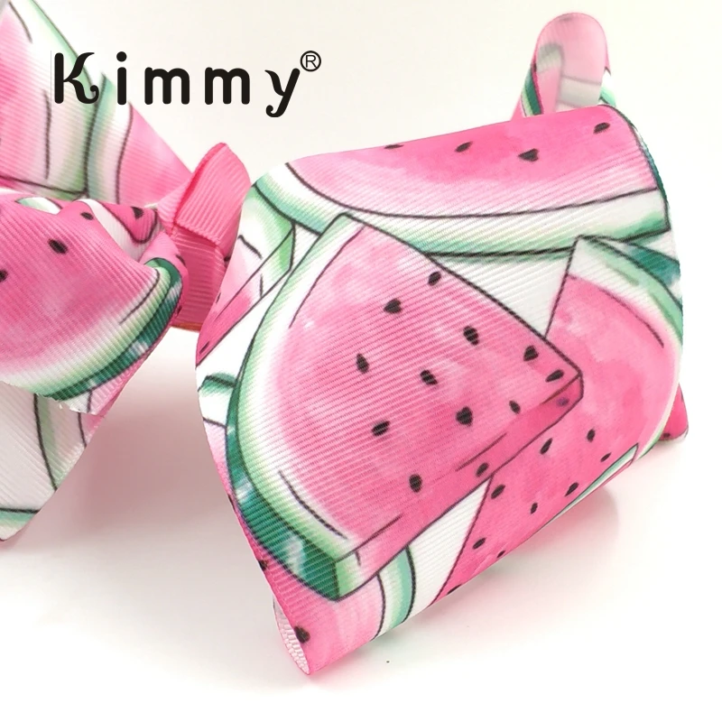 

Extra Large 8 inch Watermelon Printing Grosgrain RIbbon Polyester Fabric Ornament