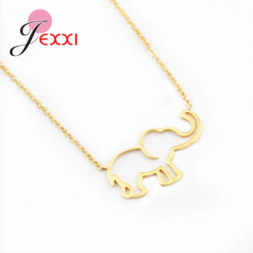 Женское колье с подвеской в виде слона из серебра 2020 пробы|Ожерелья| |