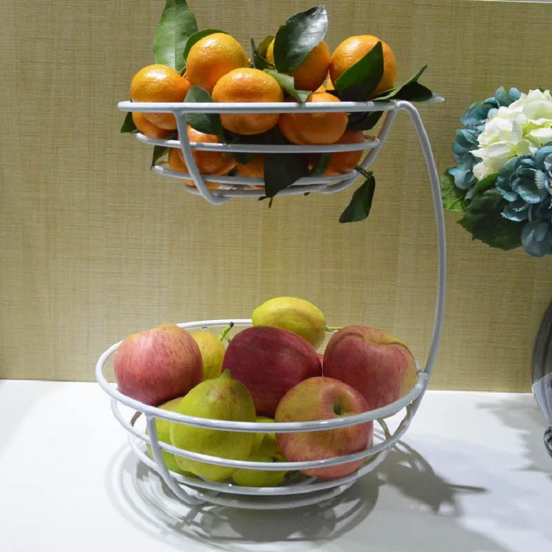 Двухэтажная корзина для хранения фруктов горшки Бан lron тарелка металлическая в