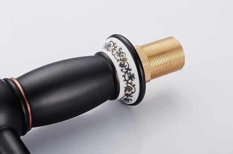 Brass material bathroom sink basin faucet Oil Rubbed Bronze hot and cold Antique ORB wash mixer tap | Обустройство дома
