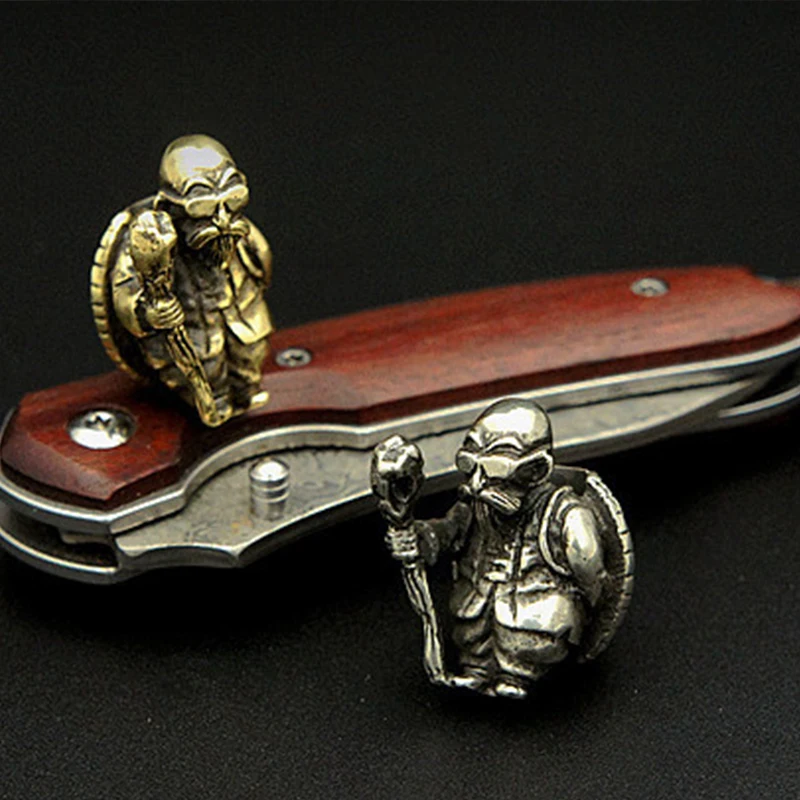 1 шт. черепаха мастер Roshi Ретро латунь медь EDC бусы на ревочке Зонт веревка шнур