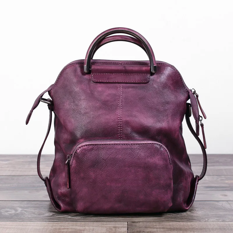 Натуральная воловья натуральная кожа женские винтажные сумки дорожные школьные
