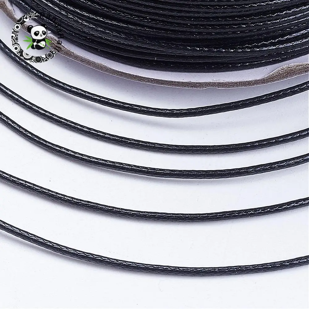 Korean Waxed Polyester Cord Black about 1.0mm thick 185yards/roll | Украшения и аксессуары