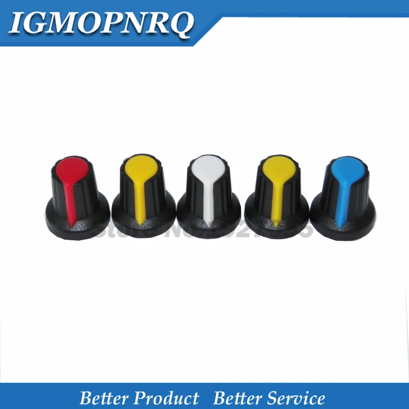 

5pcs WH148 knob plastic knob AG2 Plum blossom handle 15X17mm type potentiometer amplifier knob