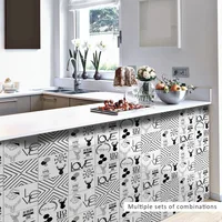 10pcs North Europe Element Home Decor Decals Bedroom Bathroom Sticker Toilet Kitchen Wallpaper Tiles Wall Mural Stickers
