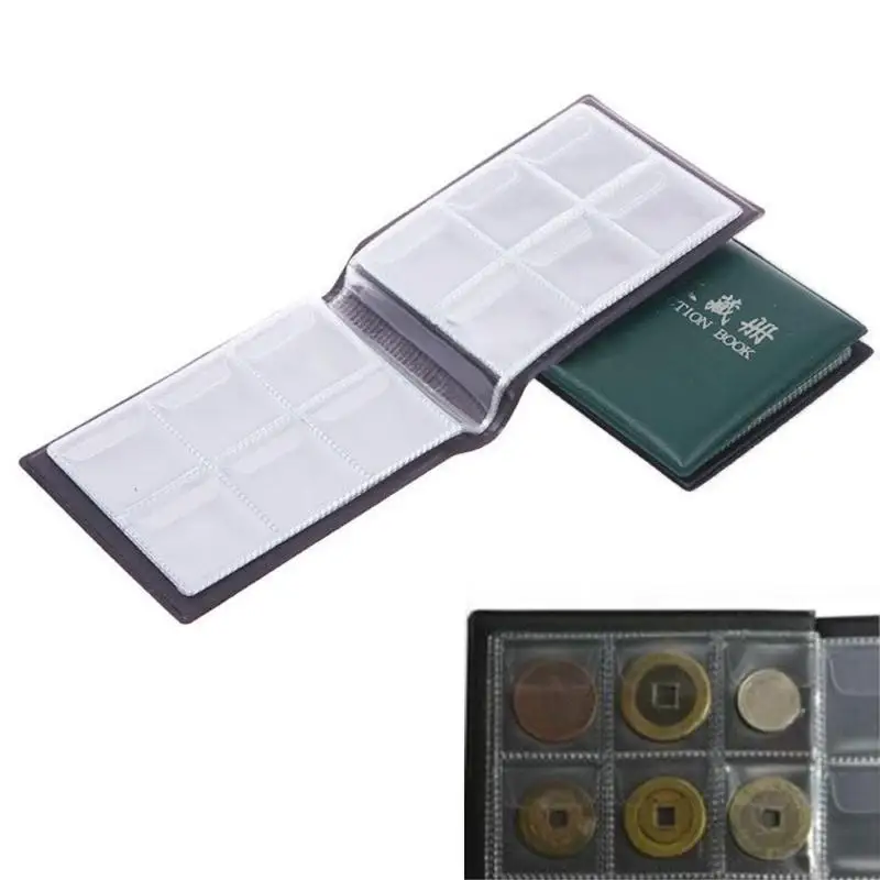 60 слотов альбом для монет книги 10 страниц Money Penny Pocket держатель хранения книга