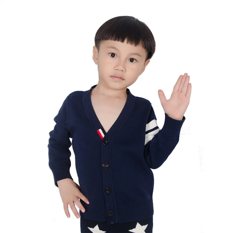 

Fashion children cardigans sweater for boy striped kids warm single breasted knit sweaters cotton girls autumn clothes 12M-6T