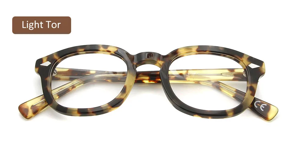 eyeglass light torto SORBERN ацетатные ретро оптические очки, оправа для мужчин, винтажные оправы для очков, круглые очки, прозрачные очки для женщин, Oculos De Grau Feminino - Цвет оправы: eyeglass light torto