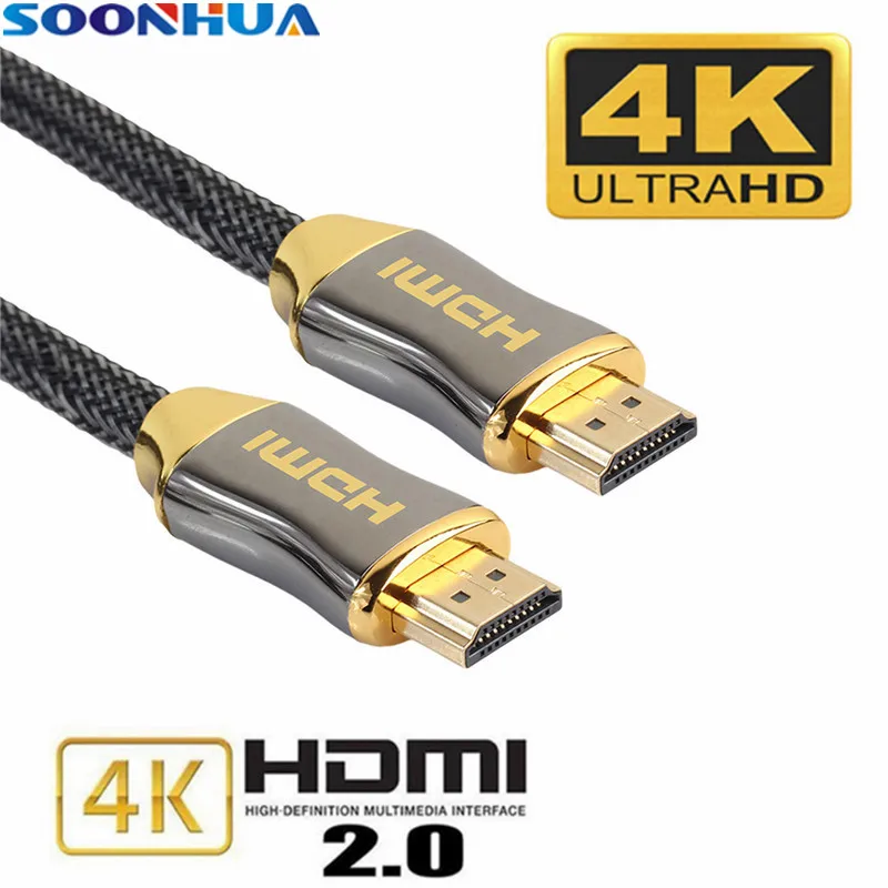 Кабель HDMI SOONHUA 4K кабель 1 м 5 2 3 10 для HD ТВ ЖК дисплея ноутбука проектора