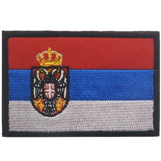 SERBIA AHYONNIEX 1 шт. 3D вышитый марокканский Куба нигерийский флаг сербии нашивка Тактическая Военная нашивка с пришитым флагом для джинсов Одежда Сумки - Цвет: SERBIA