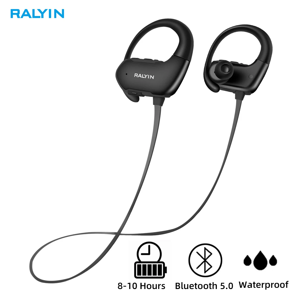 Наушники Ralyin M8 IPX7 водонепроницаемые Bluetooth 5 0 с шумоподавлением Hi Fi стерео