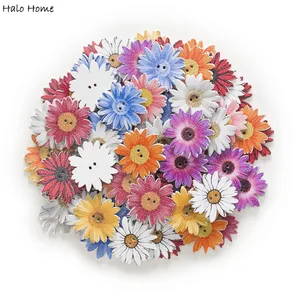 30 шт. Цветочная серия для шитья, деревянные пуговицы Скрапбукинг подарок ручная работа Домашняя одежда Декор деревянный декоративный ручной работы DIY