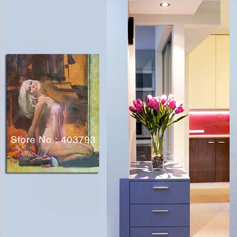 MODERN ABSTRACT OIL PAINTING CANVAS BODY ART PARIS GIRL HOME DECOR WALLART FOR LIVING ROOM | Дом и сад