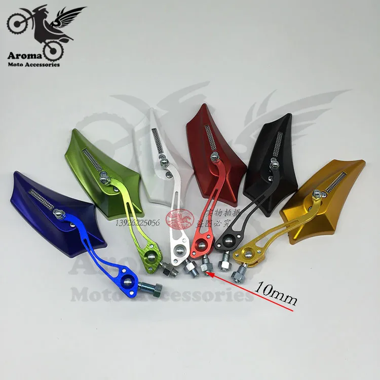 

colorful racing motorcycle rear view mirror for Kawasaki KTM dirt pit bike part motorbike rearview mirror moto backup mirror hot