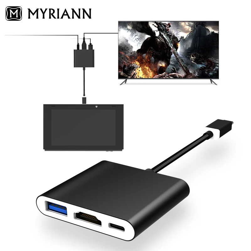 Плата адаптер MYRIANN 1080P HDMI Type C для Nintendo Switch ТВ кабель преобразователь Switch|dock hdmi|dock