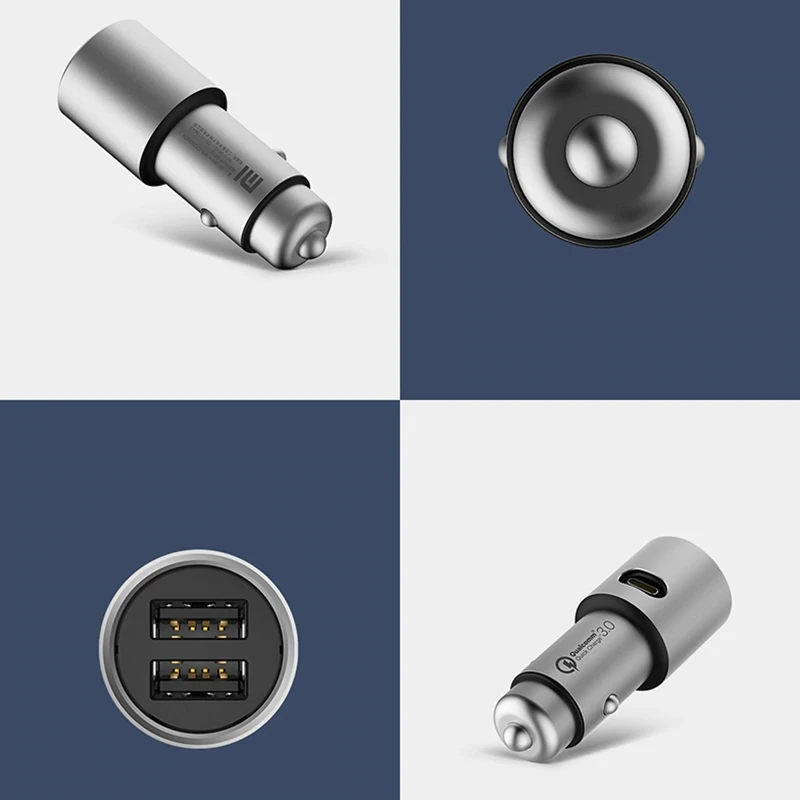 Автомобильное зарядное устройство Xiaomi оригинальное быстрое металлическое 18 Вт