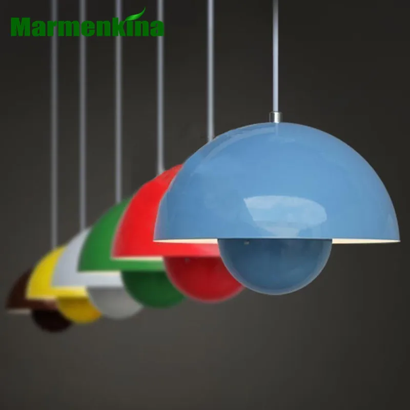 

Современный дизайн, подвесной светильник Verner Panton в виде цветочного горшка, Металлическая лампа с кулоном НЛО, светильник E27 AC110-240V 20*15 см