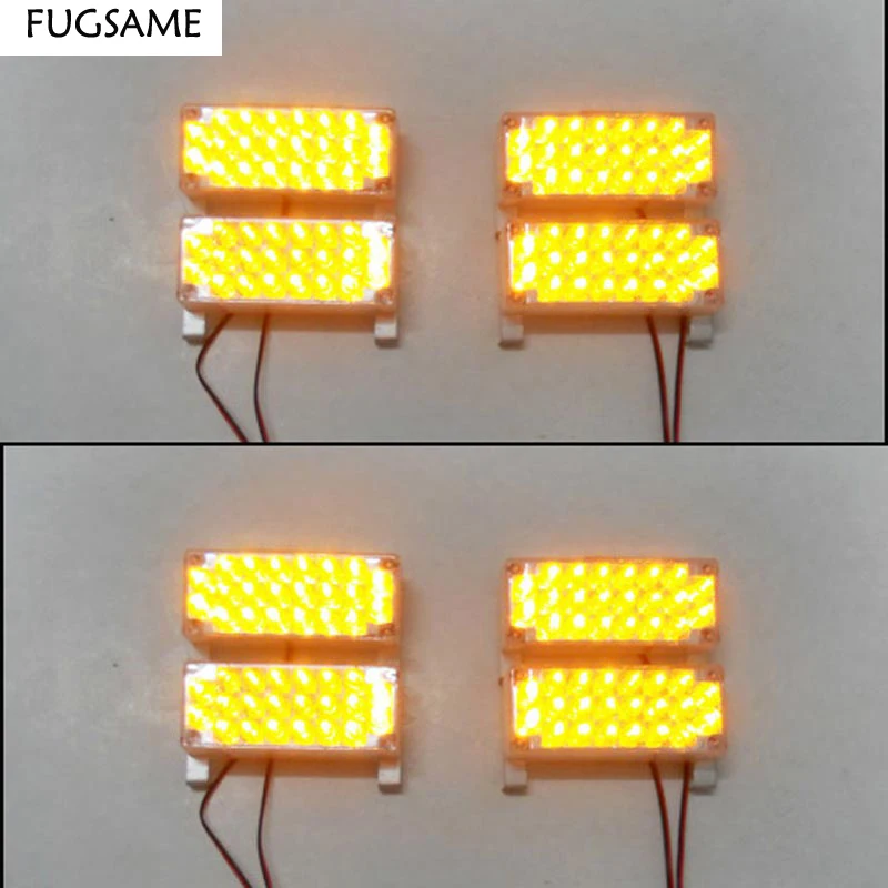FUGSAME 8x22 176LED стробоскоп мигающий светильник для буксировщика Янтарный аварийный