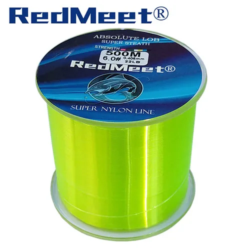 Yellow RedMeet 1,0#-8,0#500 м леска из мононити, японский материал, нейлоновые лески для ловли карпа, рыболовные принадлежности PESCA, Супер Прочные - Цвет: Yellow