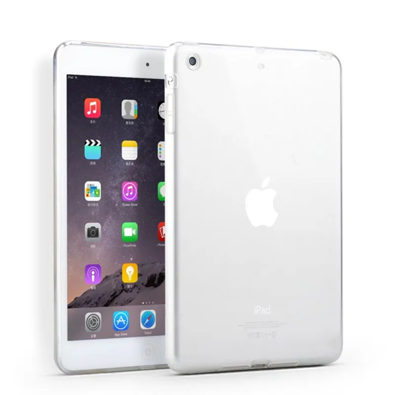Защитный чехол для Apple iPad Mini 3 2 1 Силиконовые чехлы прозрачные цветные мягкие планшеты для кожи аппликации Coque Capa - Цвет: Белый