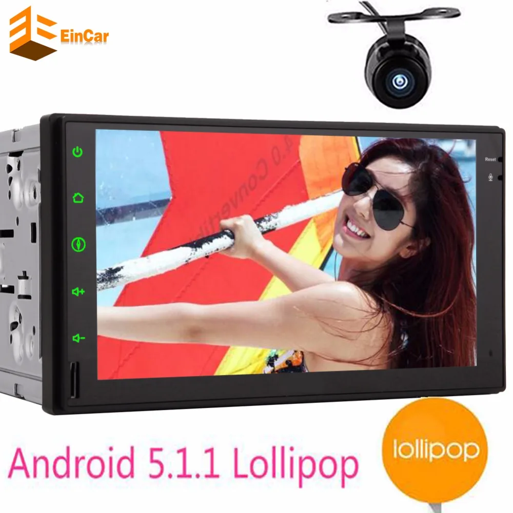 Android 5.1.1 Автомобильный Мультимедийный Плеер Автомобильные ПК Планшеты двойной 2Din