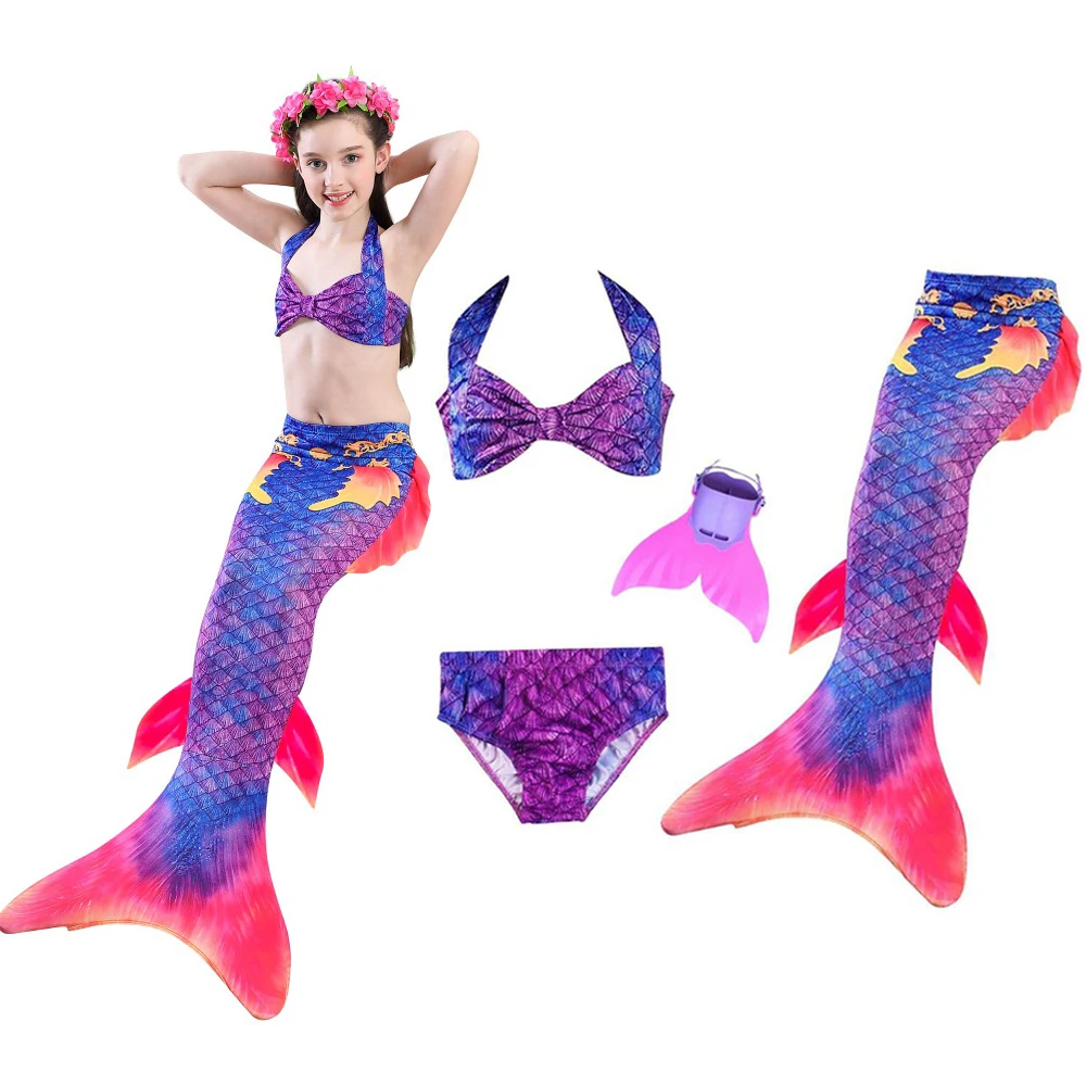 2019 детский купальник Русалочки для плавания девочек вечерние костюмы косплея