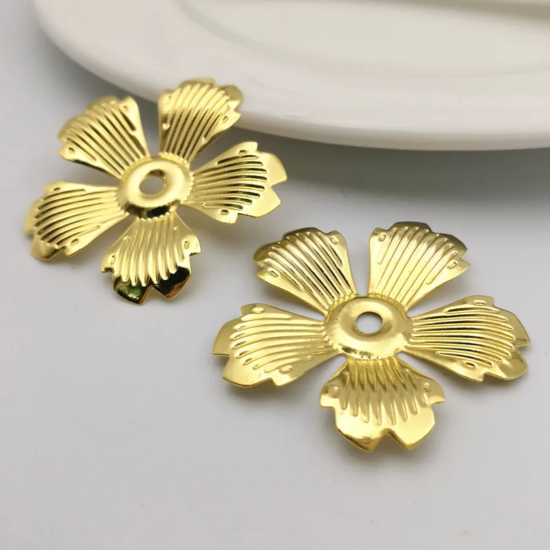 20 штук 34 мм золотой цвет/белый К/антикварные бронзовые металлические филигранные