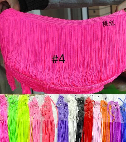 5 ярдов/лот латиноамериканских танцев украшенные бахромой и кисточками Из мягкой