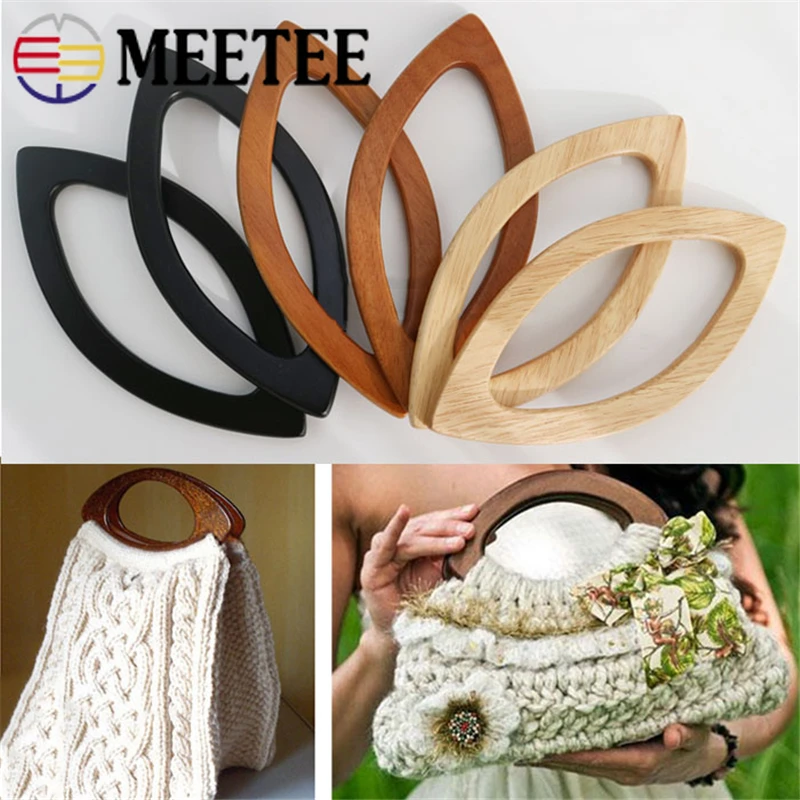 Meetee 1/3 пары 20*9,5 см 3 цвета деревянная ручка Пряжка сделай сам ручная работа Лоскутная застежка на крючок для сумки рамка Кошелек Ручка AP2349