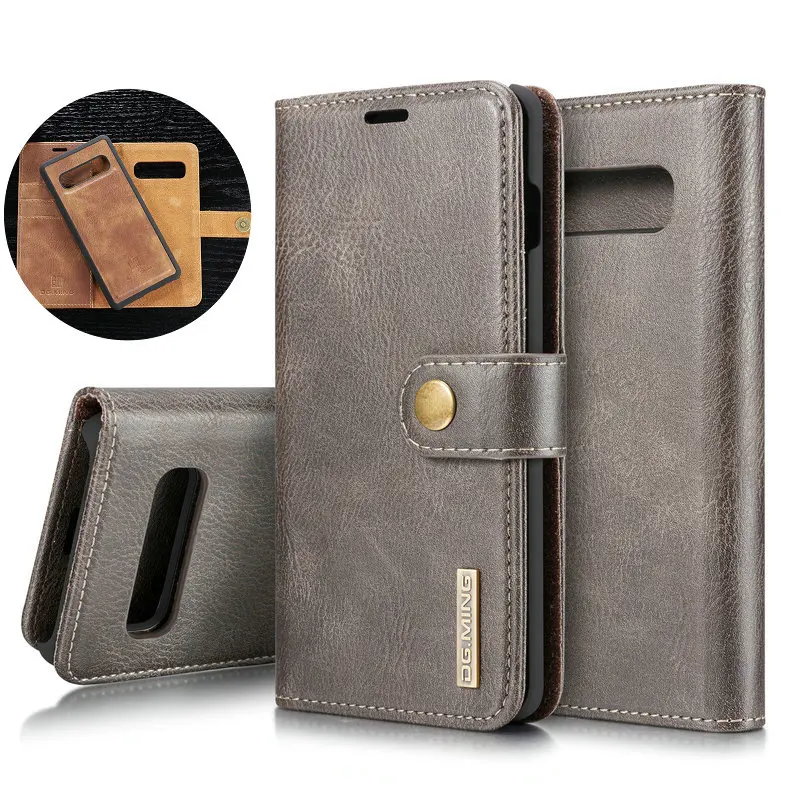 

Genuine Leather Case For Samsung Galaxy S10 Luxury Retro Detachable Wallet Case For Samsung Galaxy S10 S10e Plus Flip Case Etui