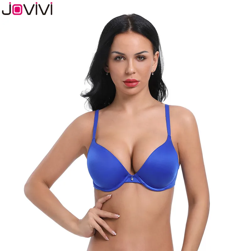 Jovivi 1 шт. женский бюстгальтер футболка пуш ап Повседневный базовый для одежды с