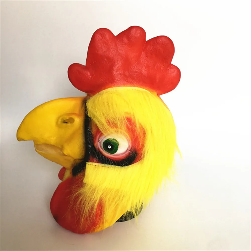 Костюм на Хэллоуин, маска с головой петуха, куриный головной убор, маска для фестиваля, вечерние, косплей, аксессуары, полное лицо, высокое качество