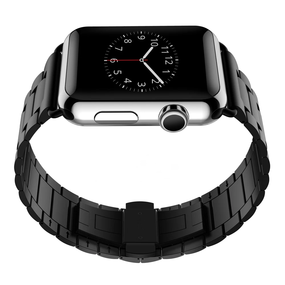 Ультра тонкий 2,0 мм сменный ремешок из нержавеющей стали, совместимый с Apple Watch Series 4/3/2/1