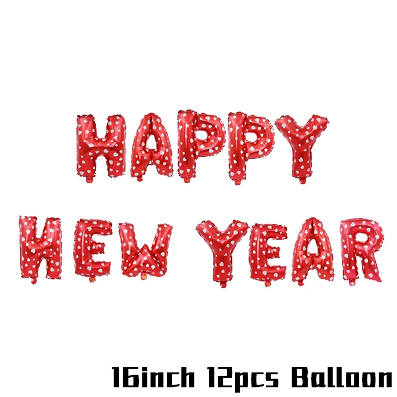 12pcs Balloons Рождественские украшения для дома счастливый год вечерние украшения черный баннер для фотокабинки рамка реквизит Navidad Nordica - Цвет: 12pcs Balloons