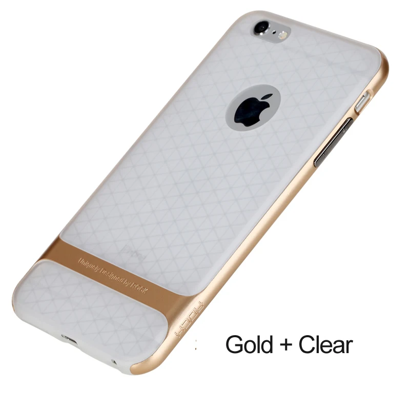 Gold Clear Для iphone 6 6s plus 5,5 чехол с рамкой, чехол на заднюю панель, роскошный чехол, Rock royce tpu+ pc Прозрачный чехол для iphone 6 6s plus, чехол - Цвет: Gold Clear