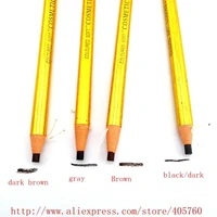wholesale waterproof cosmetic eyebrow pencils 12pcslot dark gray black brown colored soft diy makeup kits set free shipping
