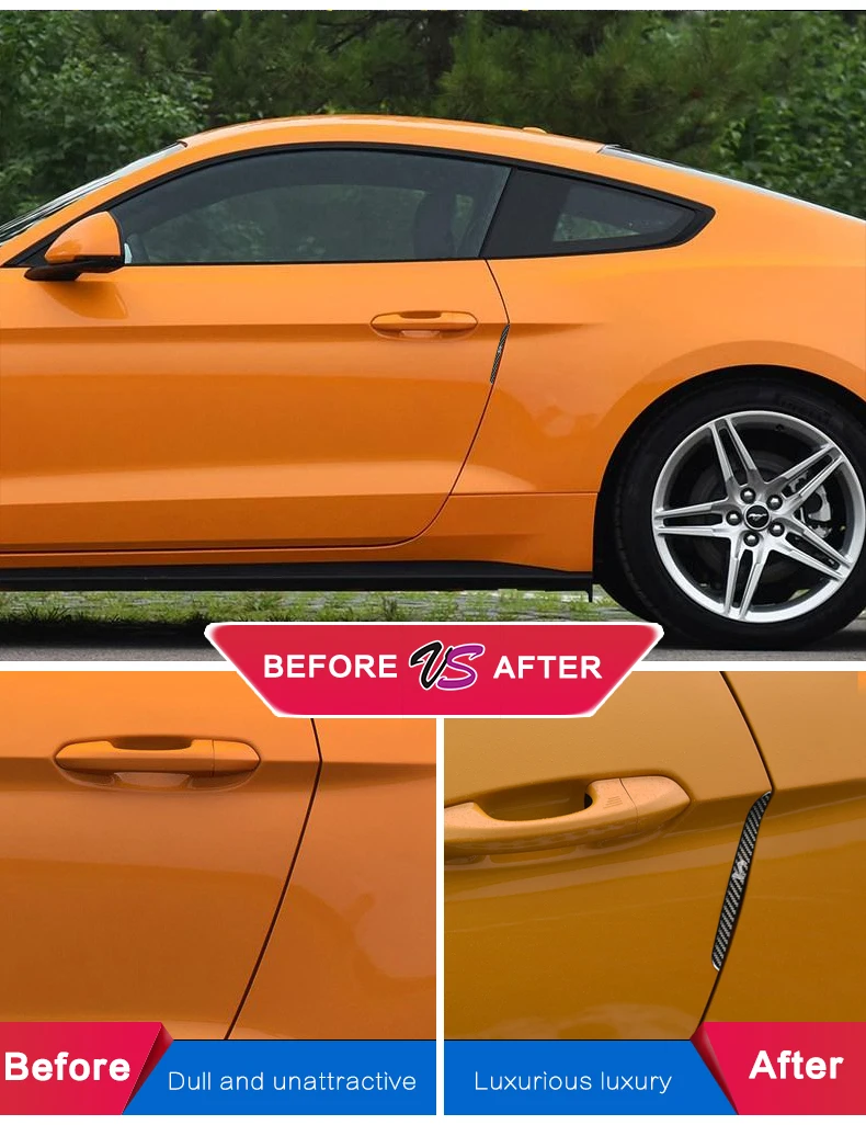 2 шт. двери автомобиля резиновая прокладка царапинам защитный молдинг полосы защиты полоски анти-руб автомобиль-Стайлинг для Ford Mustang аксессуары