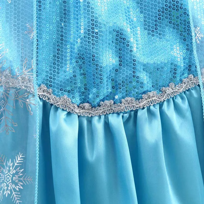 Elsa Dresses For Gilrs Princess Anna Elza Snow Queen Costume Halloween Party Vestidos Fantasia Kids Girl Dress