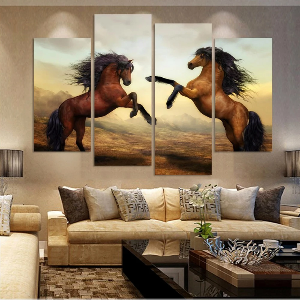 Running Horse Poster Kitchen Hallway Reception Room Wall Art Animals Home Decor Artwork for Dining Wholesale | Дом и сад