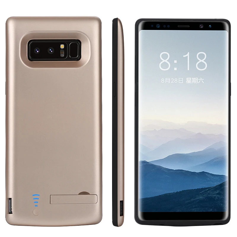 Чехол power bank для samsung Note 8, 6500 мА/ч, портативный аккумулятор, зарядное устройство, держатель, чехол s для samsung Galaxy Note 8